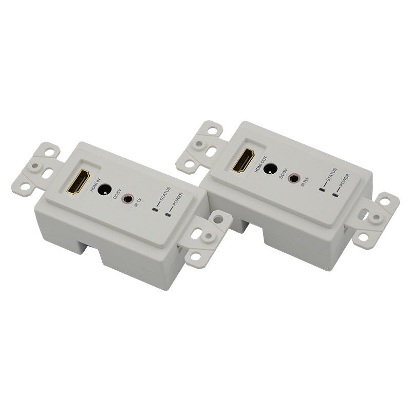 60m HDMI étendue de plaque murale sur Cat5e Cat 6 à HDMI Extender support 3D IR