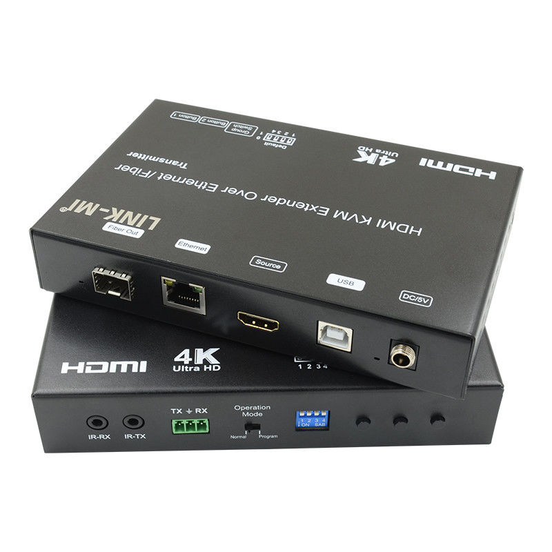 4K AV sur IP Fibre HDMI KVM Extender Prise en charge de la diffusion multicast Unicast avec USB RS232