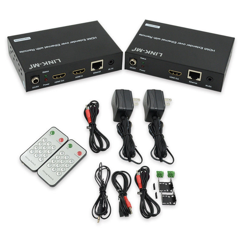 Distribution d'extenseur HDMI 120M sur IP Extenseur avec télécommande LED RS232 AV sur IP
