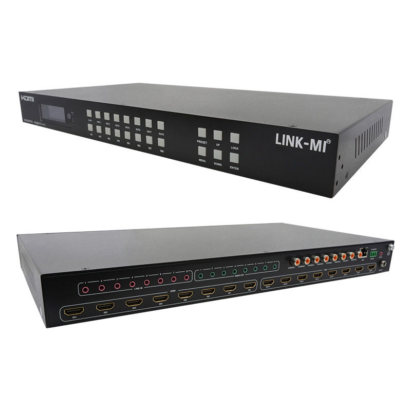 8x8 HDMI Matrix 4k Hdmi Switcher avec prise en charge de l'extraction audio analogique 18Gbps HDR