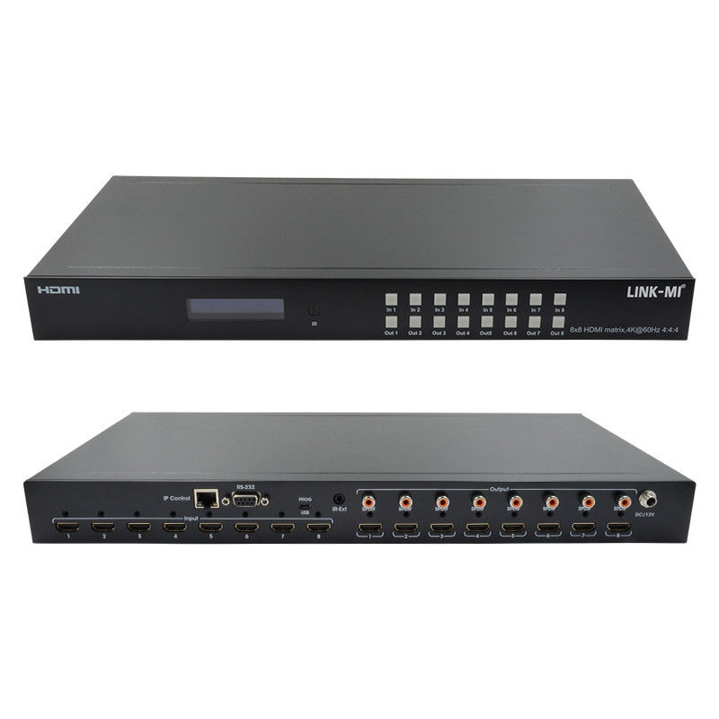 Commutateur de matrice modulaire HDMI 8x8 4K avec SPDIF Out IP Contrôle de l'interface graphique Web pour 8 écrans UHD