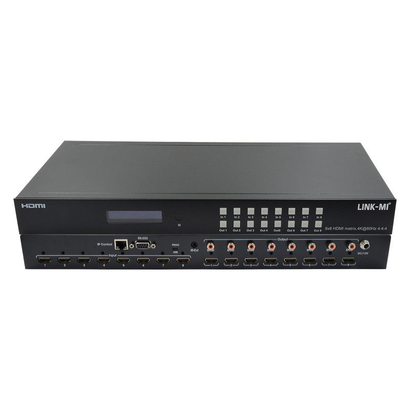Commutateur de matrice modulaire HDMI 8x8 4K avec SPDIF Out IP Contrôle de l'interface graphique Web pour 8 écrans UHD