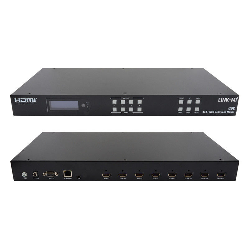 HDMI 4K sans couture séparateur de mur vidéo HDMI Matrix Switcher 2X2 4 en 4 sortie