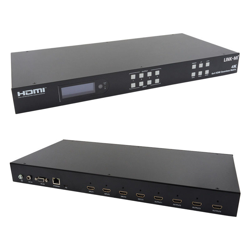 HDMI 4K sans couture séparateur de mur vidéo HDMI Matrix Switcher 2X2 4 en 4 sortie