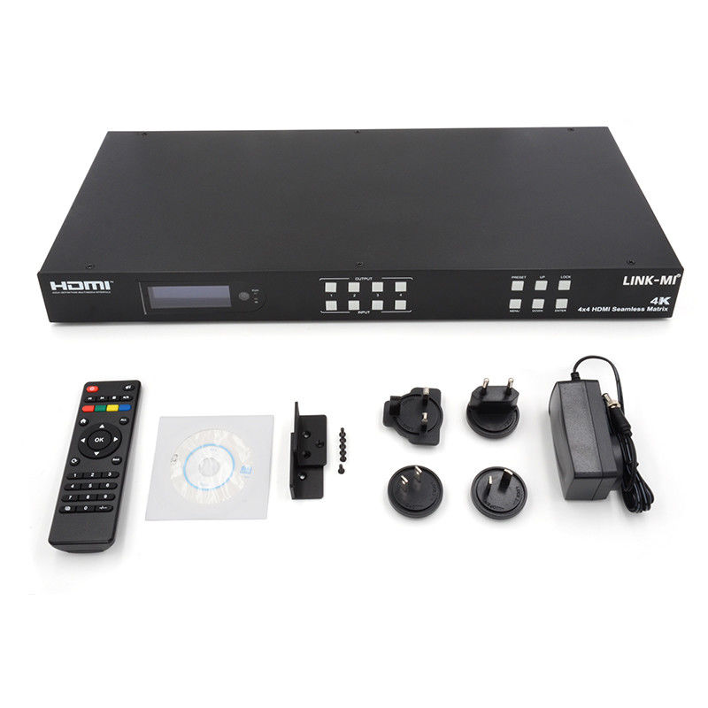 HDMI 4K sans couture séparateur de mur vidéo HDMI Matrix Switcher 2X2 4 en 4 sortie