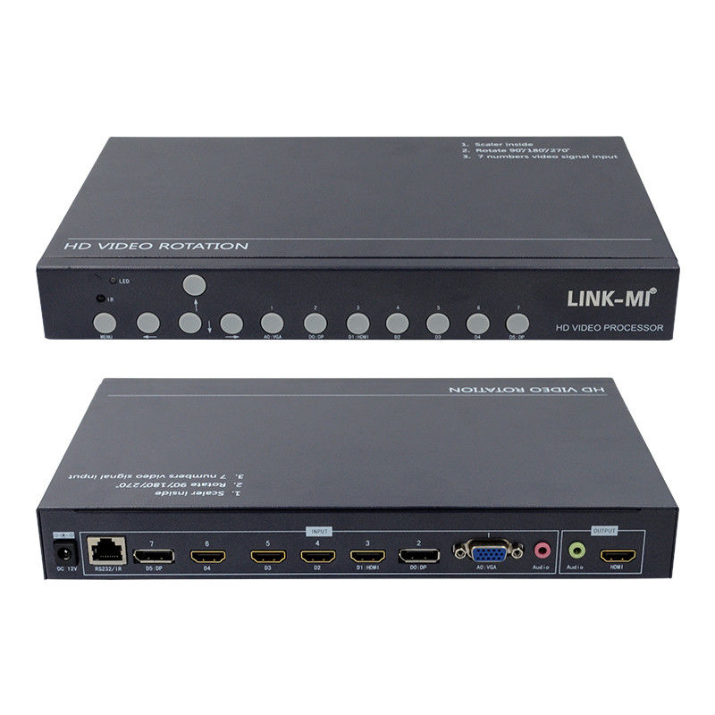 Contrôleur murale vidéo 12V HDMI Rotateur vidéo 90 180 270 degrés HD Vidéo Upscaling Switch rotatif