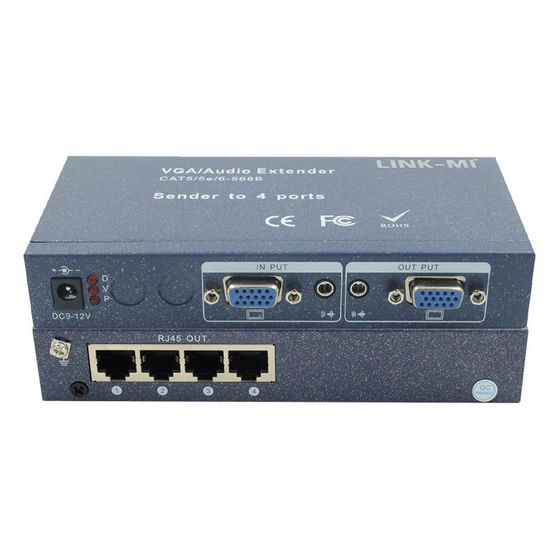 15 épingles 4 ports VGA Extender 1 à 4 VGA Splitter 4 canaux Vidéo UTP Extender