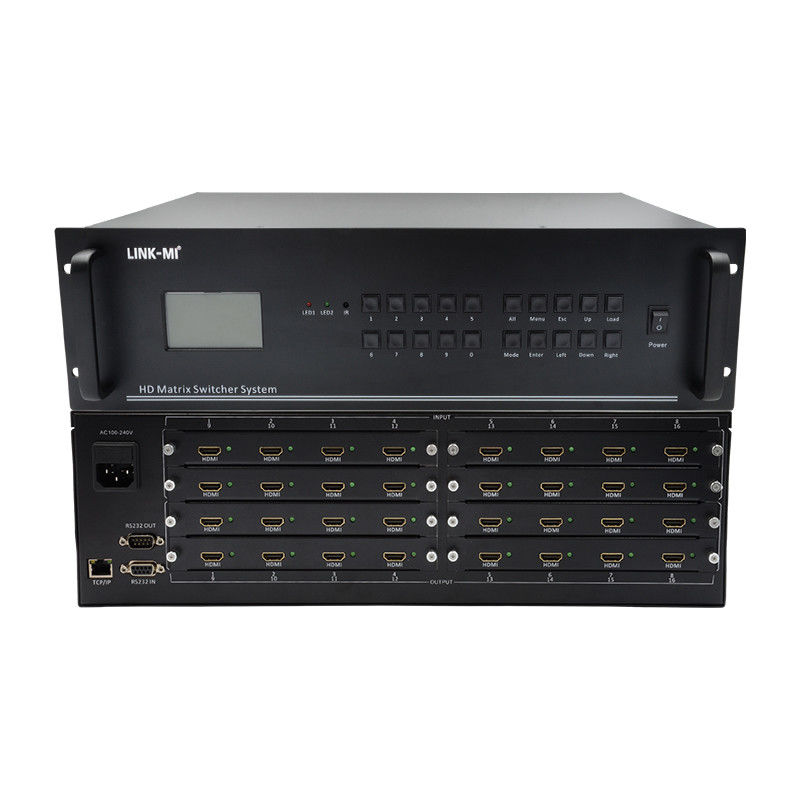 16 en 16 sortie HDMI Matrix Switch 4K 16X16 Vidéo Matrix Prise en charge du signal VGA DVI SDI