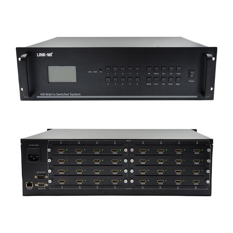 16 en 16 sortie HDMI Matrix Switch 4K 16X16 Vidéo Matrix Prise en charge du signal VGA DVI SDI