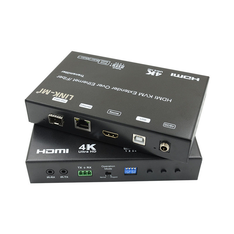 HDMI USB AV sur IP KVM Extender sur support de fibre POE RS232 Unicast Multicast