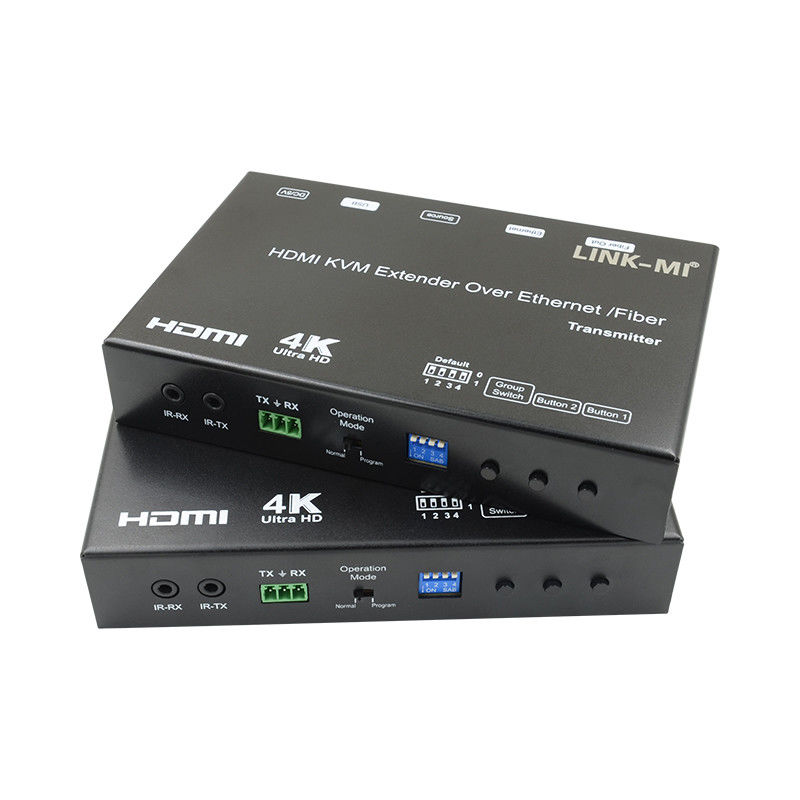 HDMI USB AV sur IP KVM Extender sur support de fibre POE RS232 Unicast Multicast