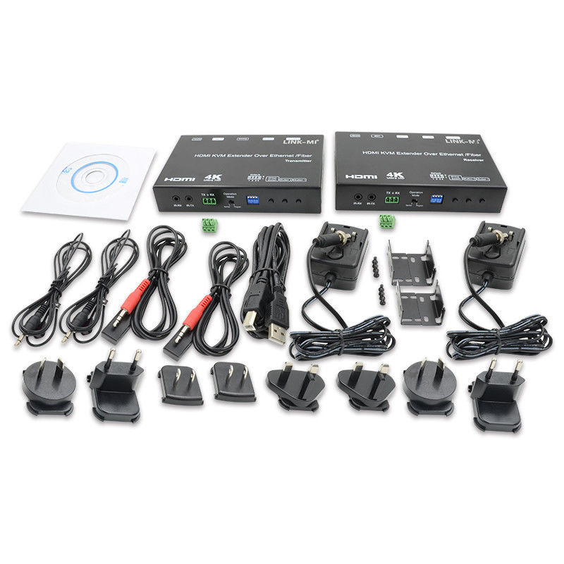 HDMI USB AV sur IP KVM Extender sur support de fibre POE RS232 Unicast Multicast