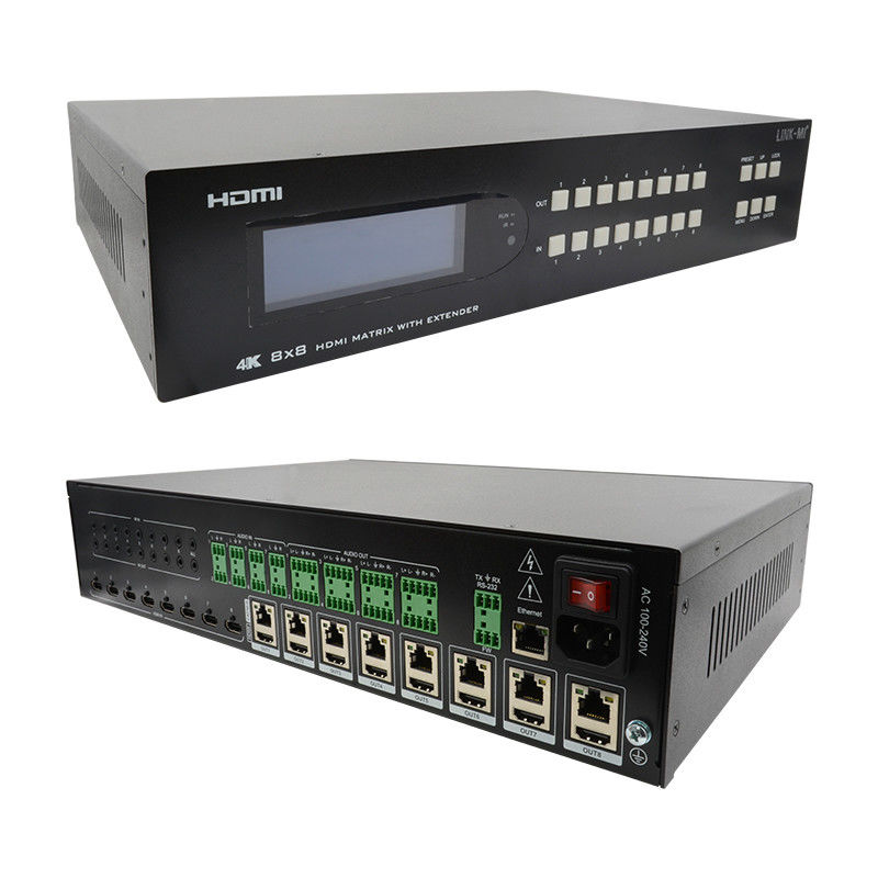 8X8 HDMI Matrix Extender jusqu'à 70m 8 HDMI Loop Out 4K60Hz HDMI Commutateur vidéo