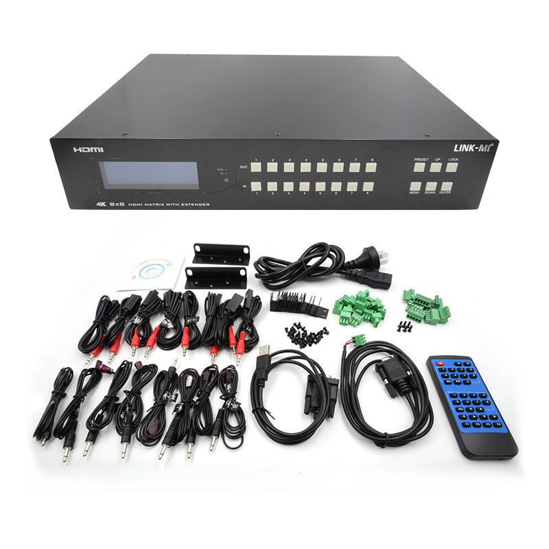 8X8 HDMI Matrix Extender jusqu'à 70m 8 HDMI Loop Out 4K60Hz HDMI Commutateur vidéo