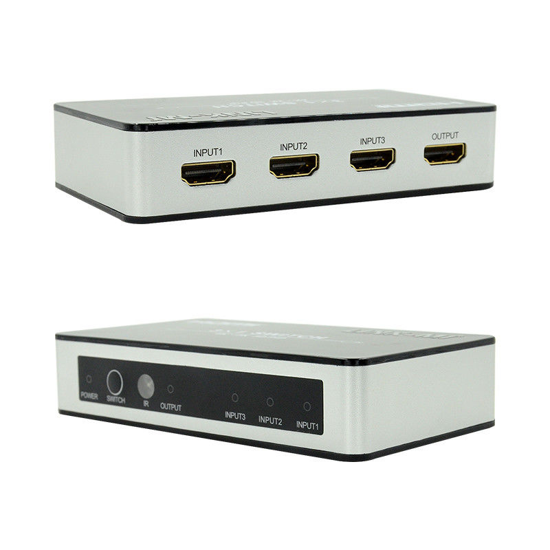 4K2K HDMI Switch 3x1 HDMI Splitter 5V 1A Prise en charge du commutateur vidéo 3D 3 à 1