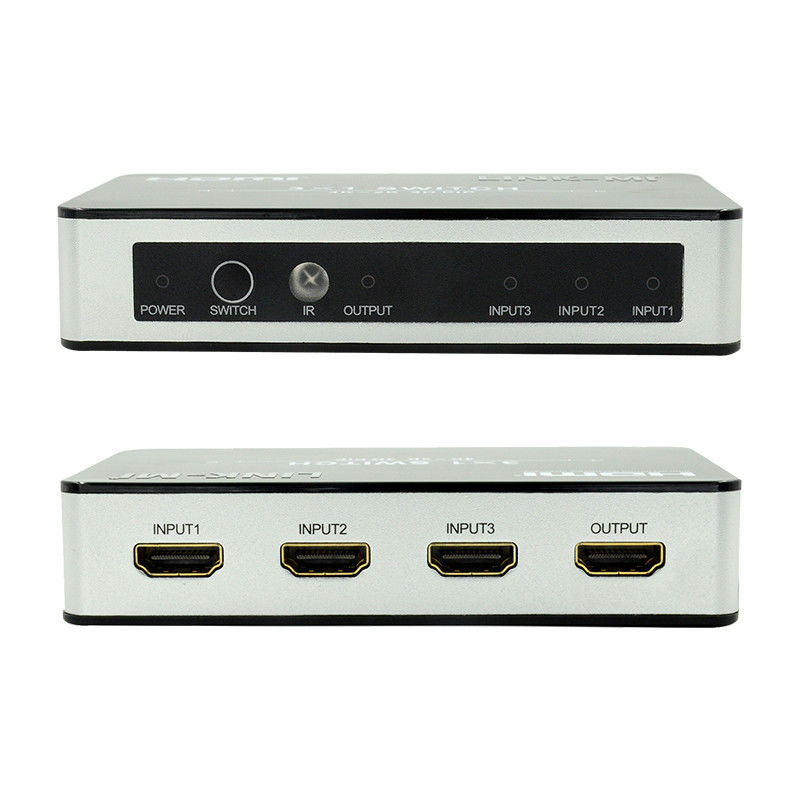 4K2K HDMI Switch 3x1 HDMI Splitter 5V 1A Prise en charge du commutateur vidéo 3D 3 à 1