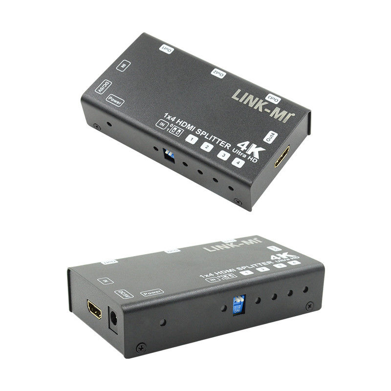 Splitter vidéo 1X4 HDMI 4k 60Hz AV Splitter Prise en charge de l'EDID 3D Pour 4 téléviseurs Ultra HD