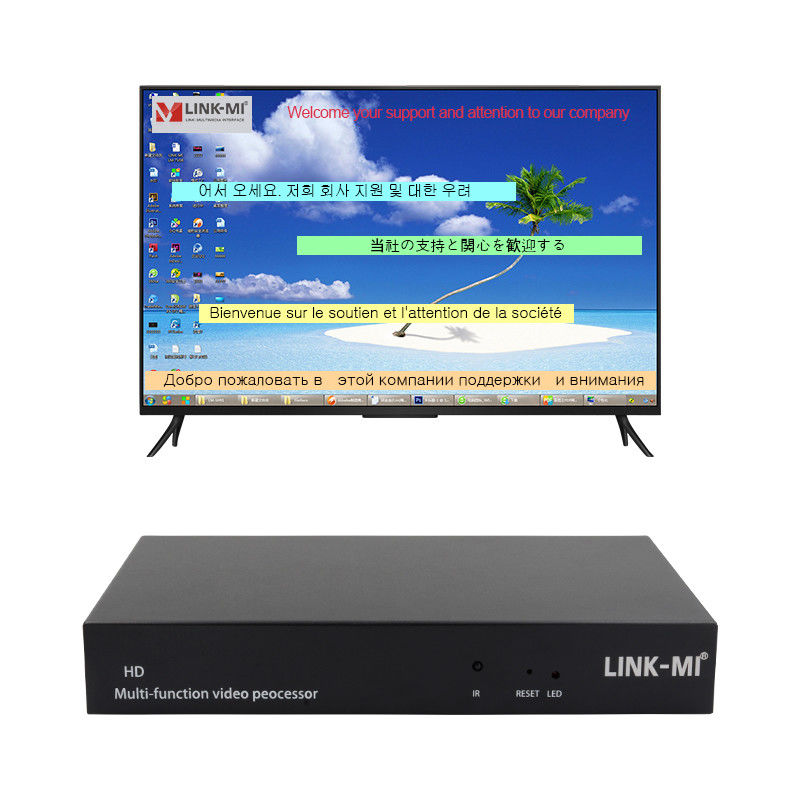 Multilingues RS232 HDMI Contrôleur de mur vidéo HD Caption Adder Processeur vidéo HDMI