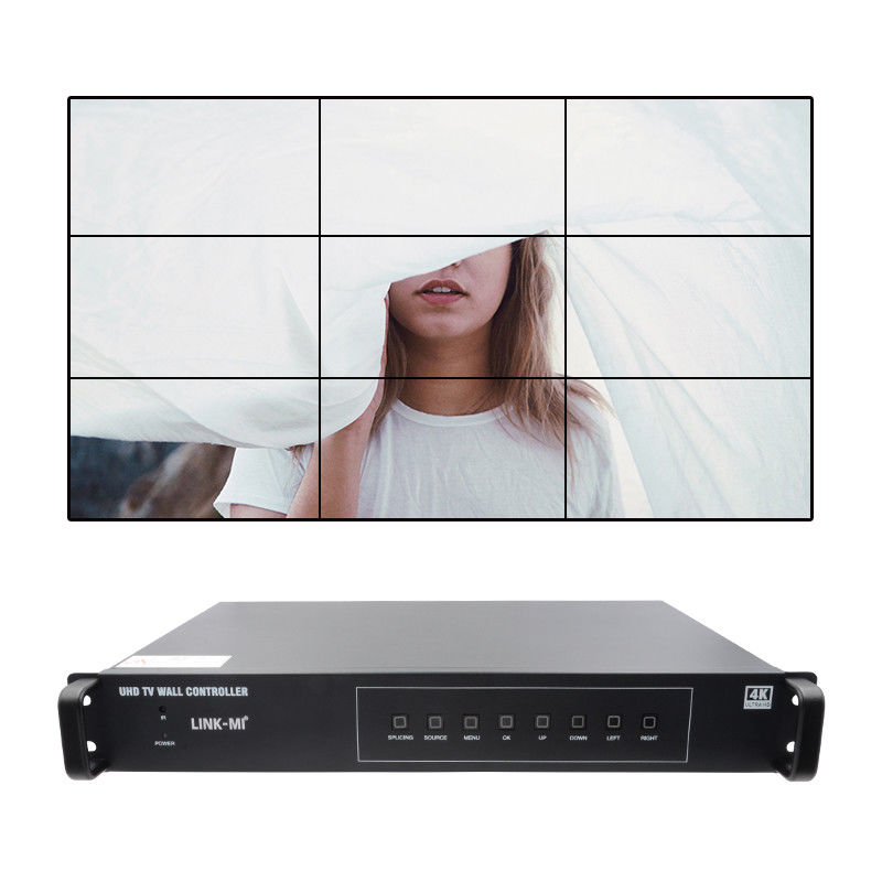 Processeur de paroi vidéo 3x3 4K avec rotation d'image contrôleur de fenêtre en itinérance 3x3 4k