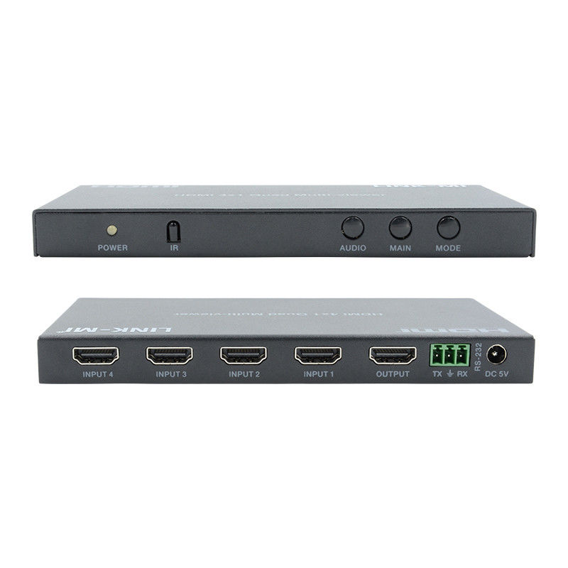 HDMI haute performance 4x1 Quad Multi Viewer HDMI 1.4b HDCP 1.4 et compatible avec le DVI