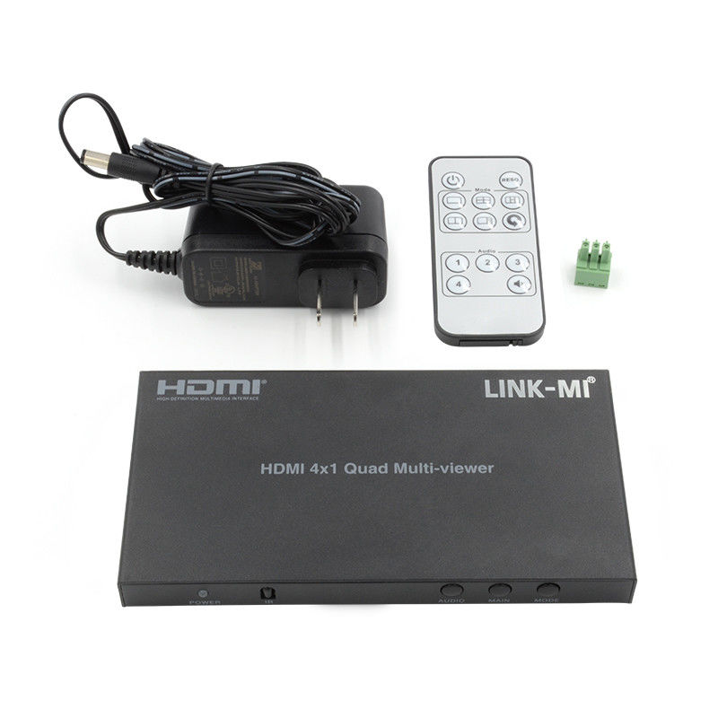 HDMI haute performance 4x1 Quad Multi Viewer HDMI 1.4b HDCP 1.4 et compatible avec le DVI