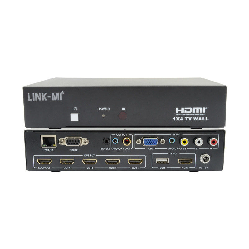 LM-TV04L HDMI 1x4 TV WALL Prise en charge des sources d'entrée CVBS/VGA/HDMI/USB
