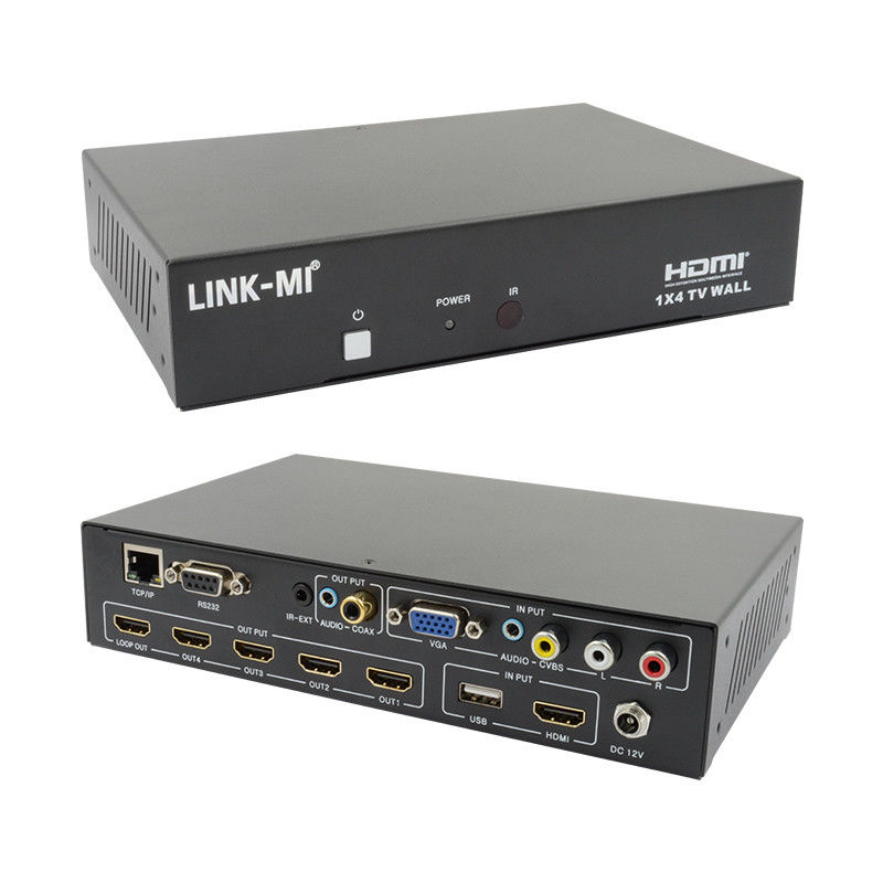 LM-TV04L HDMI 1x4 TV WALL Prise en charge des sources d'entrée CVBS/VGA/HDMI/USB