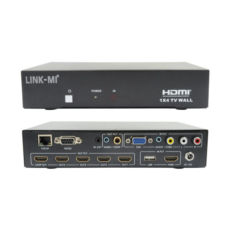 LM-TV04L HDMI 1x4 TV WALL Prise en charge des sources d'entrée CVBS/VGA/HDMI/USB