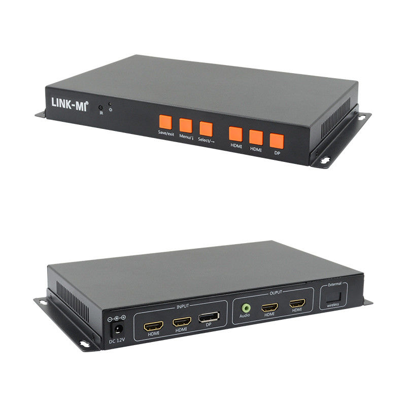 Prise en charge du contrôleur de mur vidéo 4K à entrée mobile/HDMI/DP pour 2 écrans