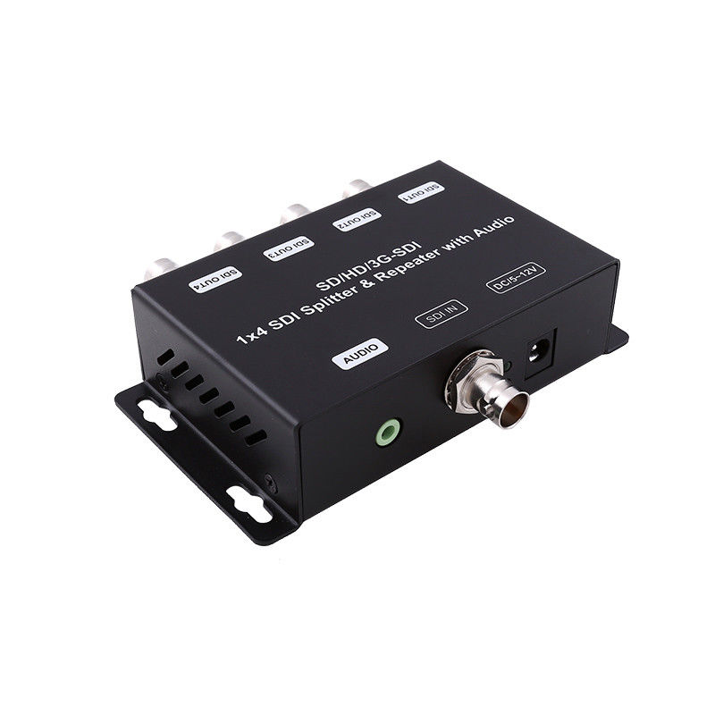 Répéteur d'amplificateur de distribution HD/SD-SDI de 1 à 4 avec impédance de sortie audio de 75 ohms