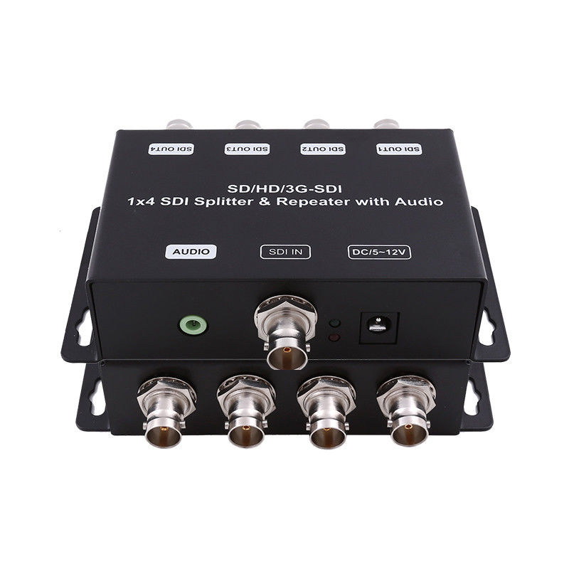 Répéteur d'amplificateur de distribution HD/SD-SDI de 1 à 4 avec impédance de sortie audio de 75 ohms
