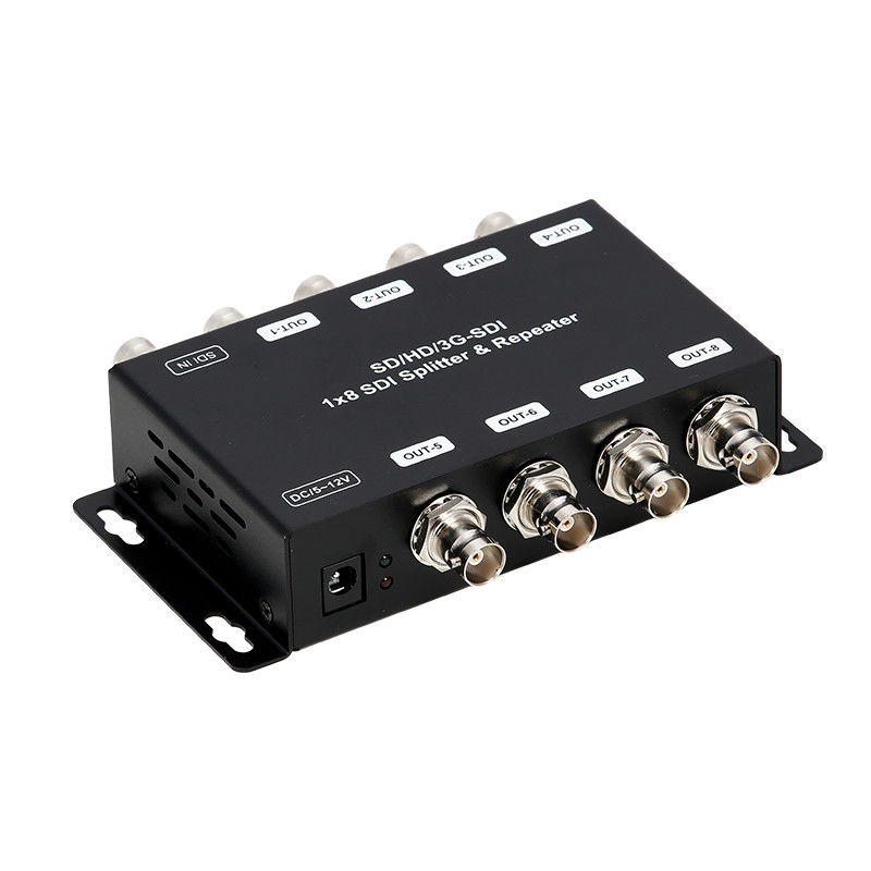 LM-SDI-108B Répéteur d'amplificateur de distribution SD/HD/3G-SDI de 1 à 8 avec impédance de 75 ohms