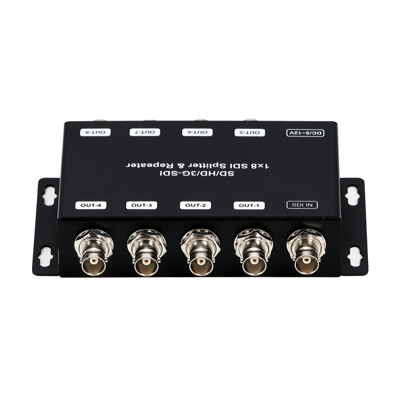 LM-SDI-108B Répéteur d'amplificateur de distribution SD/HD/3G-SDI de 1 à 8 avec impédance de 75 ohms
