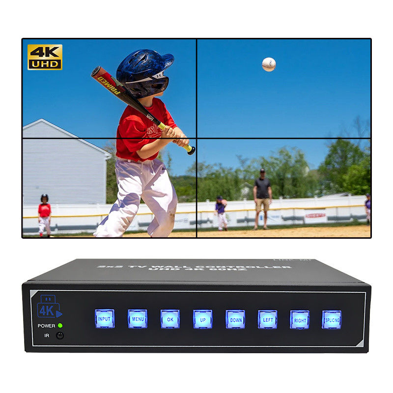 Contrôleur mural vidéo 4K60 2x2 Pour 4 téléviseurs à épissure Prise en charge du processeur mural UHD TV