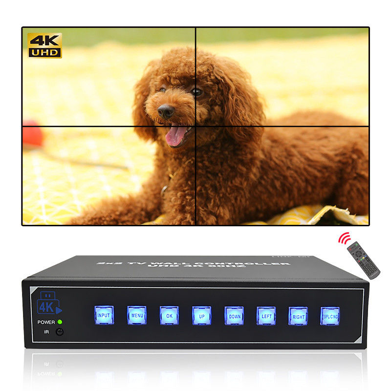 Contrôleur mural vidéo HDMI 2x2 4K avec support de rotation de 180° 1x4 1x3 1x2 2x1 3x1 4x1 4K60 Contrôleur mural TV