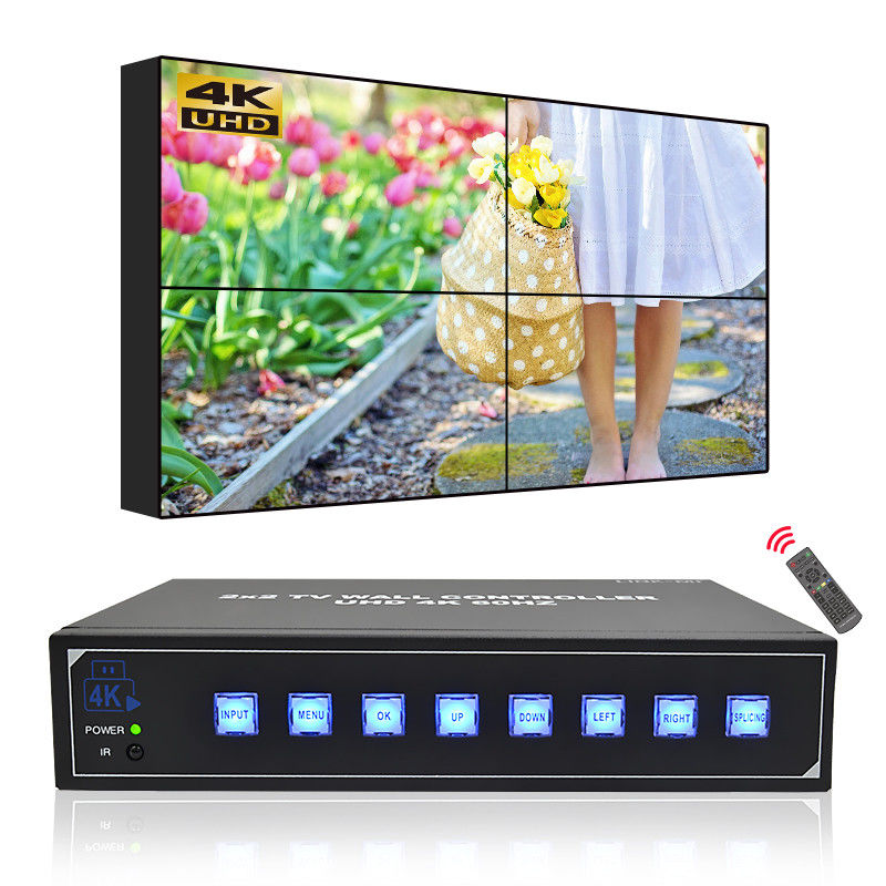 Contrôleur de paroi vidéo 4K HDMI Prise en charge de la lecture automatique USB 2X2 Processeur de paroi vidéo 1X2 1X3 1X4 Paroi de télévision