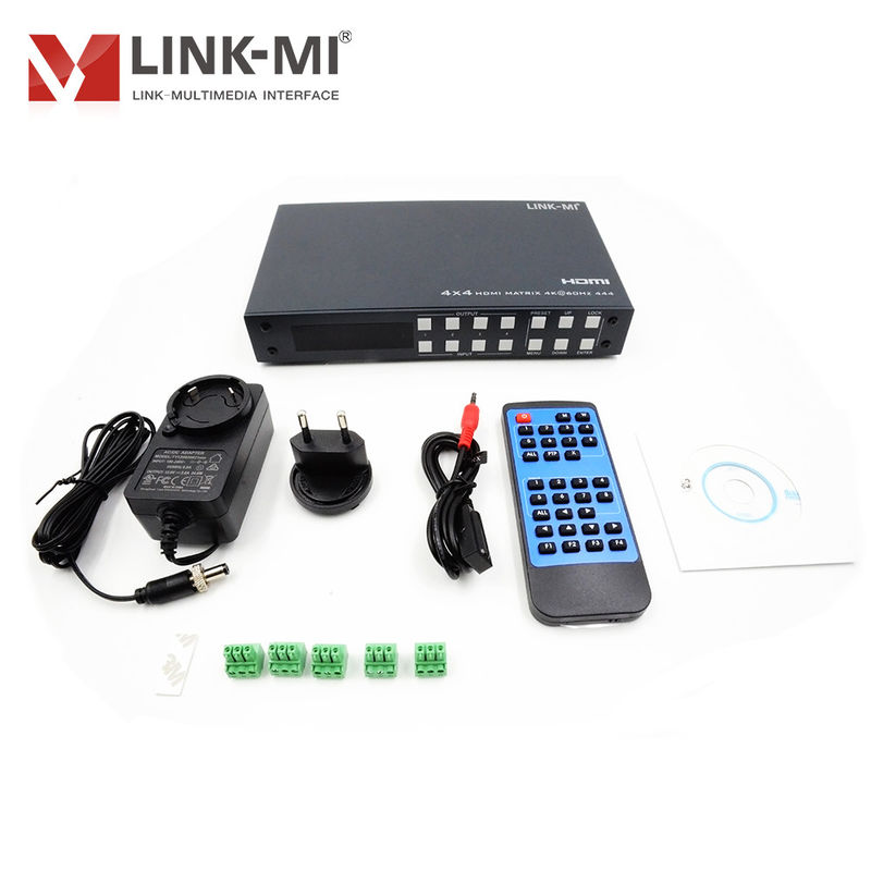4K 4x4 HDMI Matrice HDMI 2.0b Matrice avec prise en charge de l'espace couleur HDCP 2.2 et DCI-P3/Rec.2020